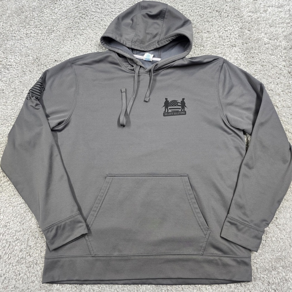 Soldier Solutions Men Graphic Hoodie Size XL‎ Patriotic Dog Tactical